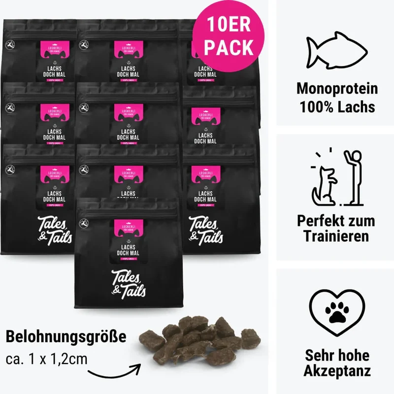 Tales & Tails Lachs doch mal – Trainingsleckerli 100 % Lachs für Hunde