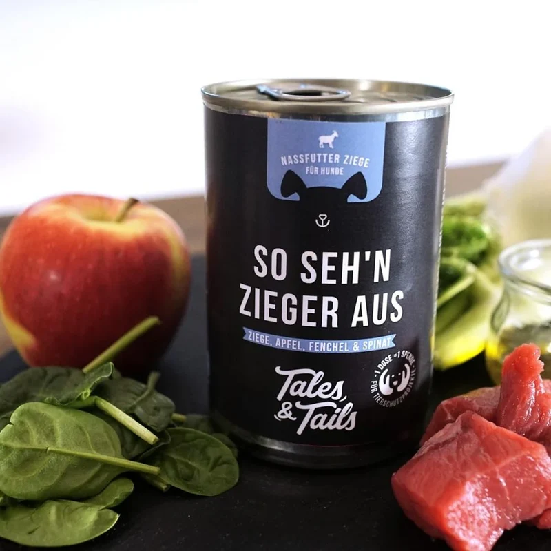 Tales & Tails So seh’n Zieger aus – Nassfutter Ziege für Hunde