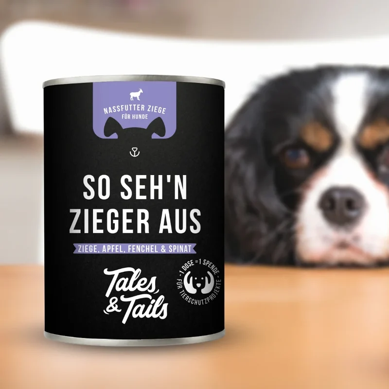 Tales & Tails So seh’n Zieger aus – Nassfutter Ziege für Hunde