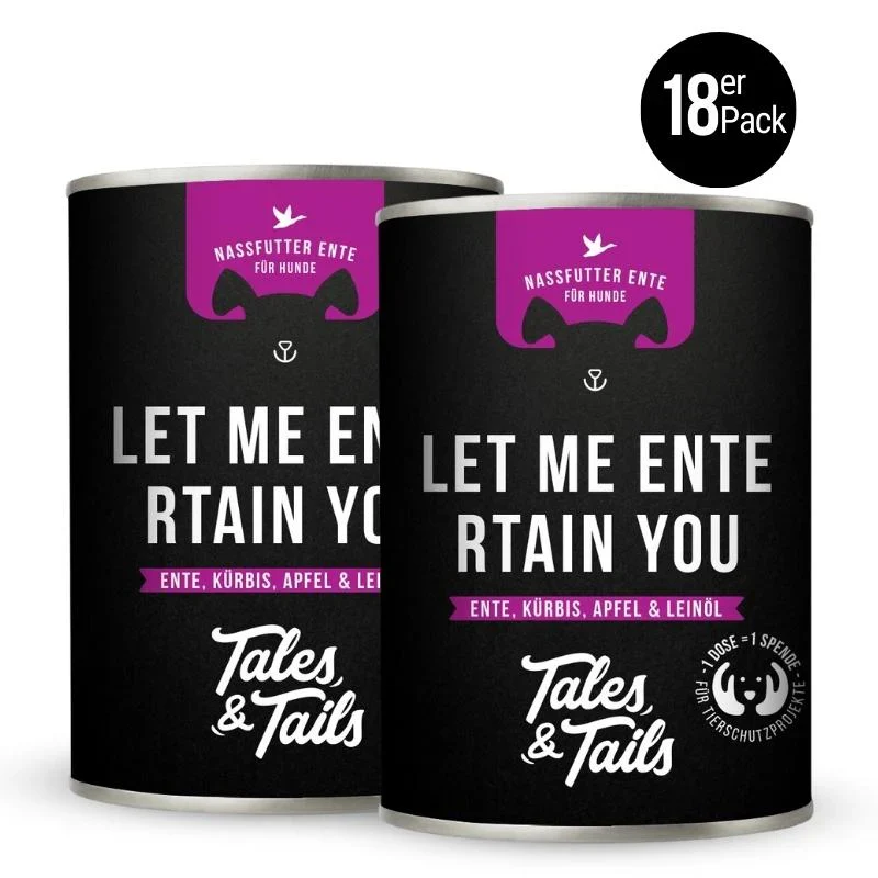 Let me ENTErtain you - Nassfutter für Hunde mit 75% Ente
