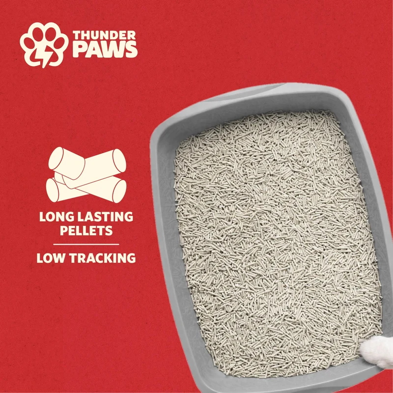 Thunder Paws Eco-Fresh Strip Tofu Unscented Clumping Cat Litter - 2.4KG