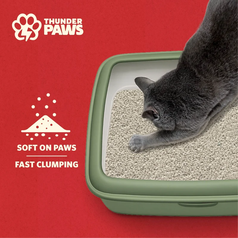 Thunder Paws Eco-Fresh Crushed Tofu Unscented Fast Clumping Cat Litter - 2.4KG
