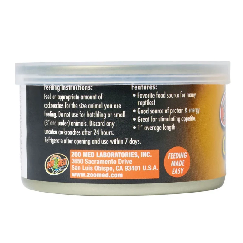Zoo Med Can O' Cockroaches Reptile Food 1.2OZ