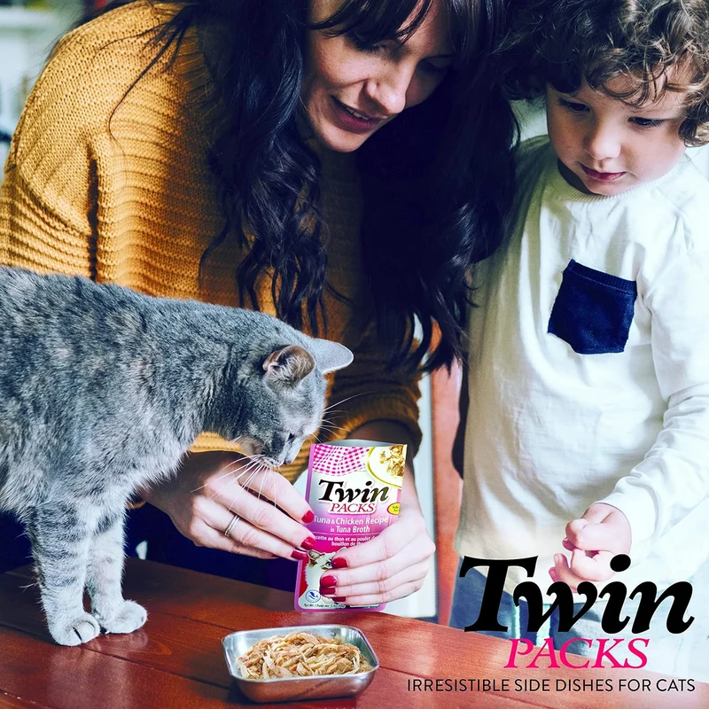 Inaba Twin Pack Tuna & Chicken Recipe In Tuna Broth Wet Cat Food 2x40G