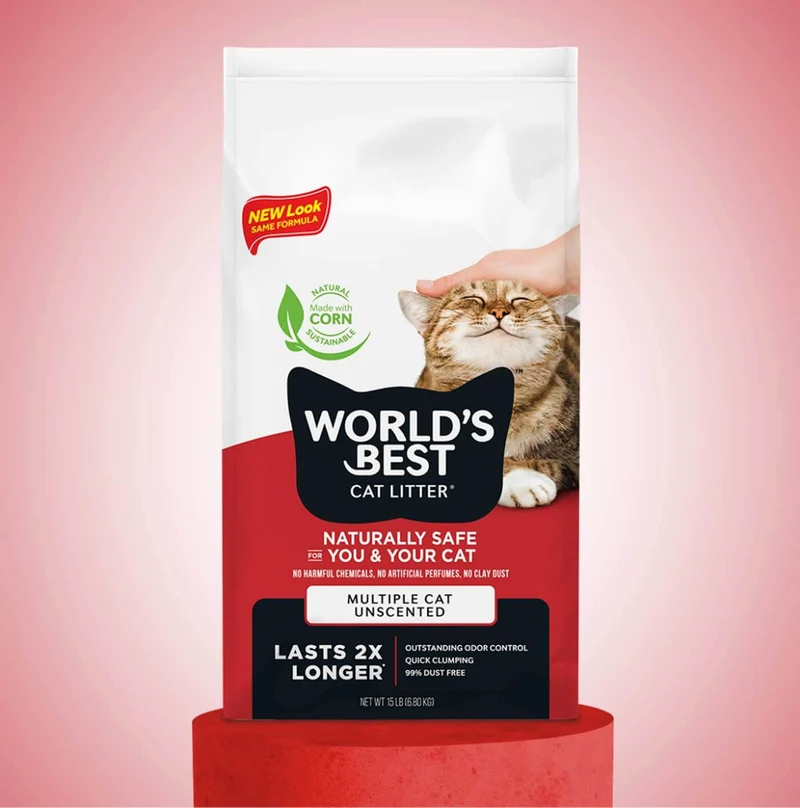 World's Best Cat Litter Multiple Cat Advanced Low TrackIng Unscented-Clumping Formula 12.7kg