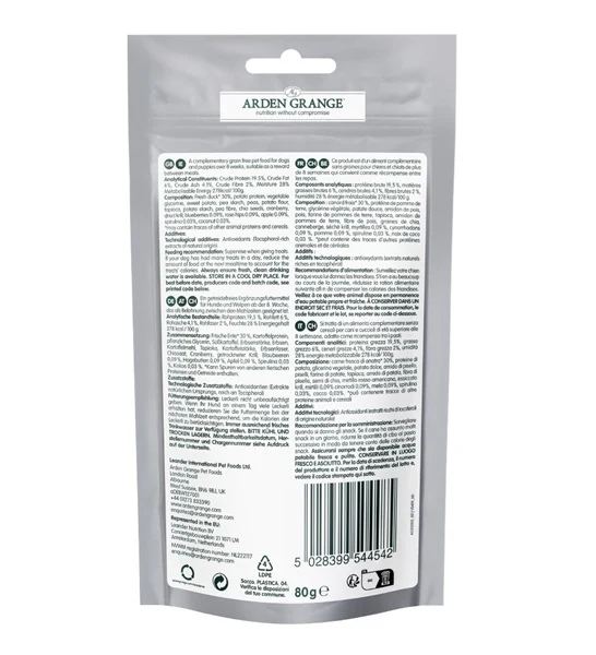 Arden Grange Grain Free Duck & Superfoods Training Treats for Dogs