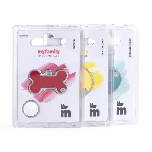 My Family Basic Handmade Bone ID Tag - LILAC/SMALL