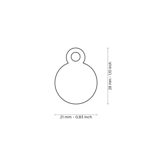 My Family Basic Aluminum Round ID Tag - PURPLE/SMALL