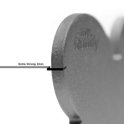 My Family Basic Aluminum Bone ID Tag - GREY/BIG