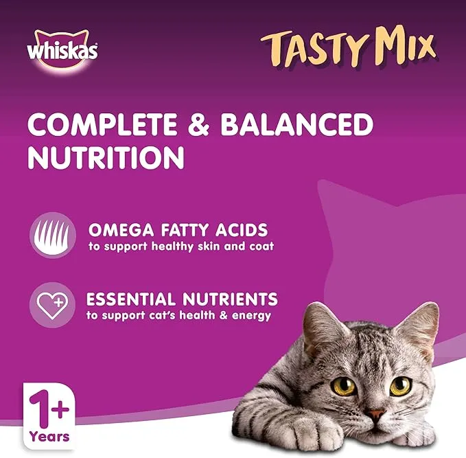 Whiskas Tasty Mix Tuna & Crab Wet Cat Food 1 Year+ 4x70G