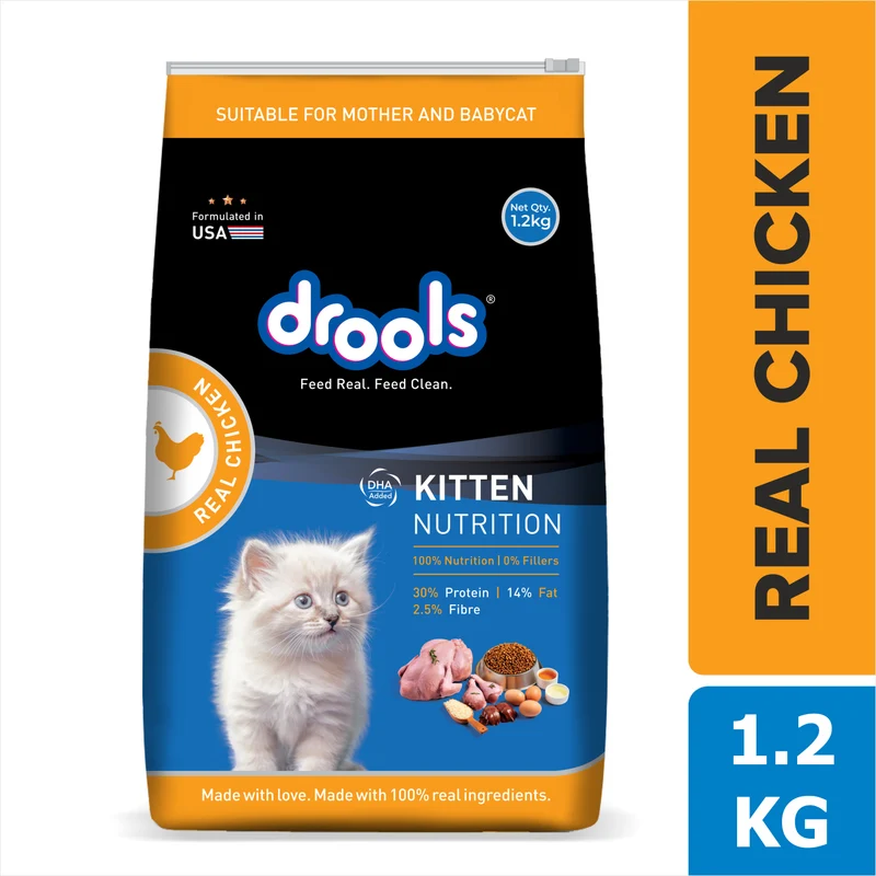 Drools Kitten Nutrition Real Chicken Kitten Dry Food 1.2Kg