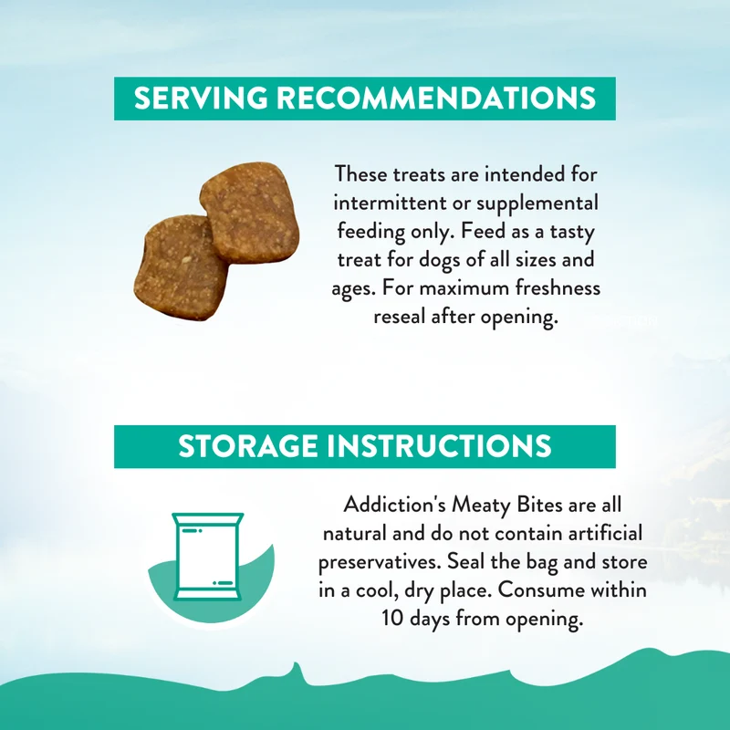 Addiction Brushtail Meaty Bites Limited Ingredients Grain-Free Dog Treats 4OZ