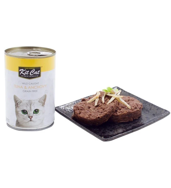 Kit Cat Wild Caught Grain Free Tuna & Anchovy Wet Cat Food 400G