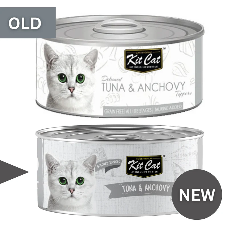 Kit Cat Grain Free Tuna & Anchovy Topper Wet Cat Food 80G