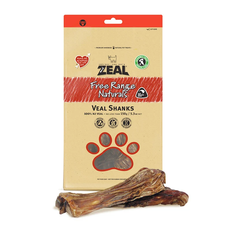 Zeal Pet Food Free Range Naturals Veal Shanks Dog Treats 150G