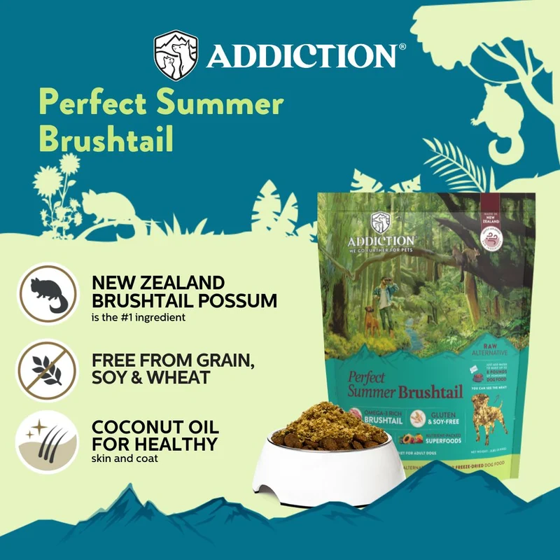 Addiction Perfect Summer Brushtail Grain-Free Air-Dried Dog Food 910G