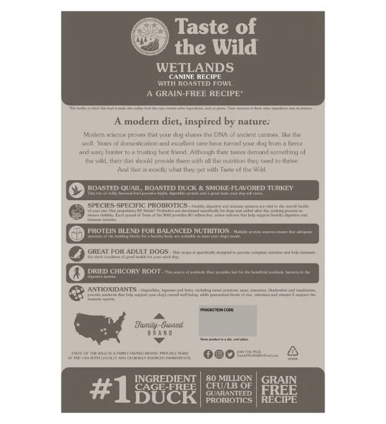 Taste of the Wild Wetlands Canine Formula Dry Dog Food