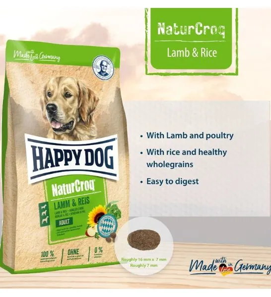 Happy Dog NaturCroq Adult Lamb & Rice Dry Dog Food 4KG