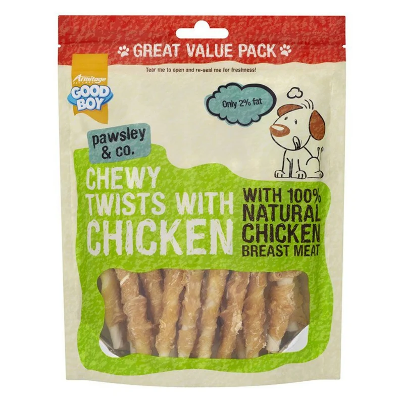 Armitage Good Boy Chewy Chicken Twists Dog Treats