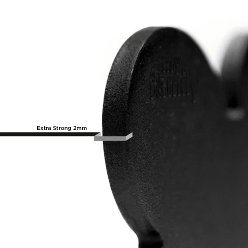 My Family Basic Aluminum Round ID Tag - BLACK/SMALL
