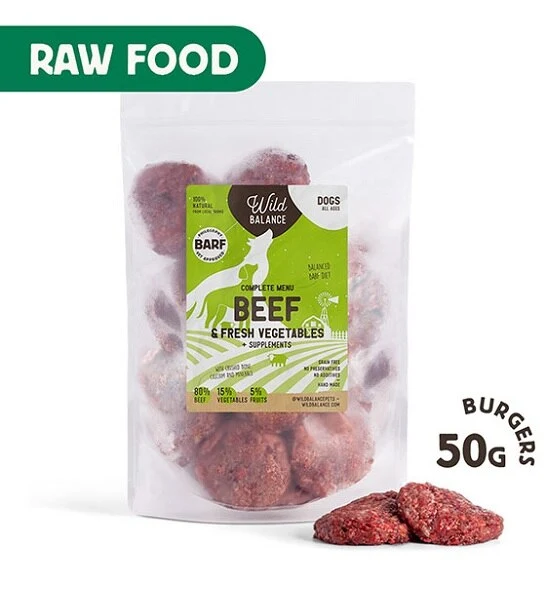 Wild Balance Complete BARF Menu Beef Raw Food for Dogs 1KG