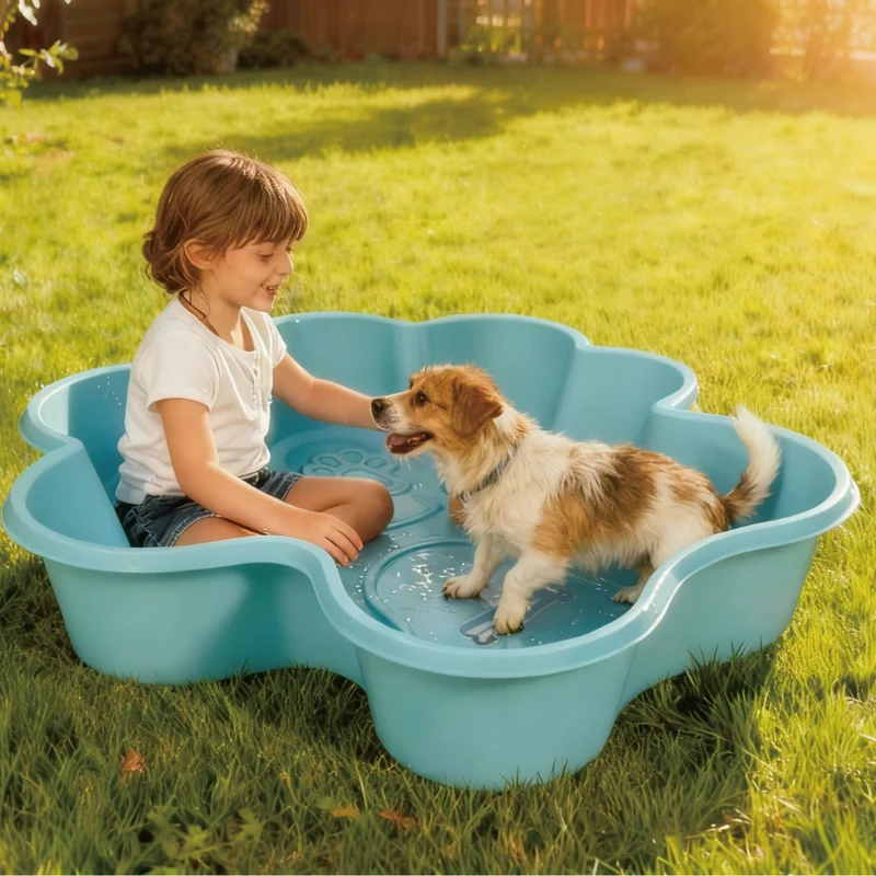 Bud & Billy Rigid Non-Slip Portable Dog Pool 113.5x110.3x25cm