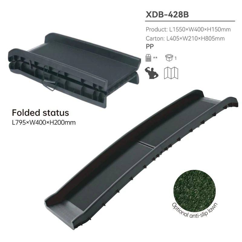 XDPC Foldable & Portable Dog Ramp Ladder With Anti-Slip Paster Surface For Enhanced Grip 155x40x15cm
