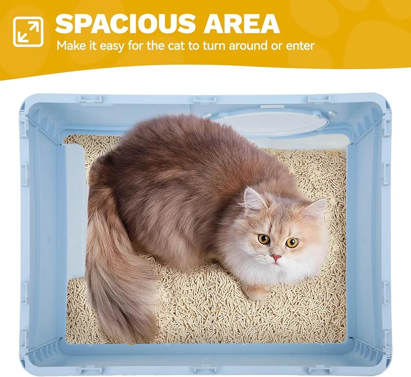 XDPC Modern Enclosed Cat Litter Box With Drawer System & Two-Way Entry 52.1x40.9x38.5cm