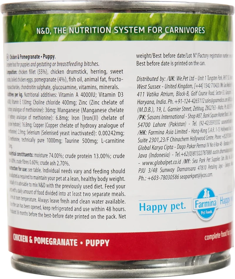 Farmina N&D Chicken & Pomegranate Prime Grain-Free Puppy Wet Dog Food 285G