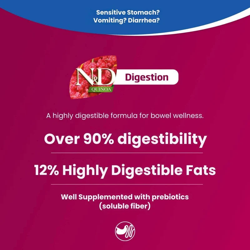 Farmina N&D Quinoa With Lamb For Digestion Adult Mini Dry Dog Food 2.5KG