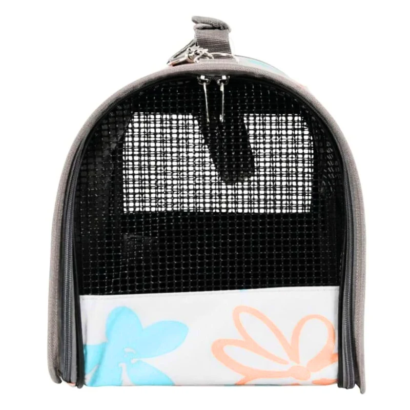 Zolux Flower Waterproof Pet Carrier With Removable Bottom - Grey