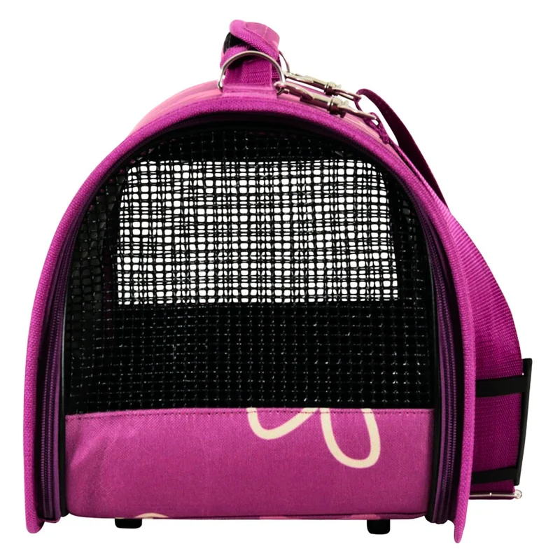 Zolux Flower Waterproof Pet Carrier With Removable Bottom - Plum