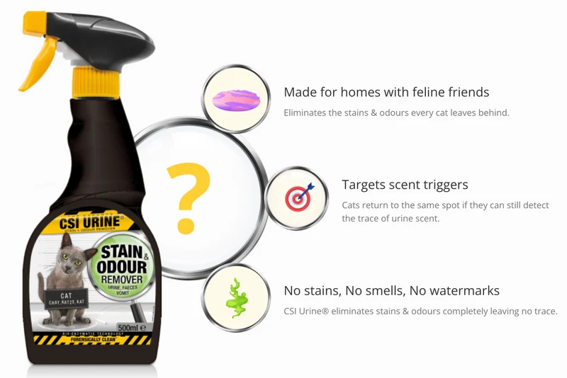 CSI Urine Stain & Odour Remover for Cats 500ml