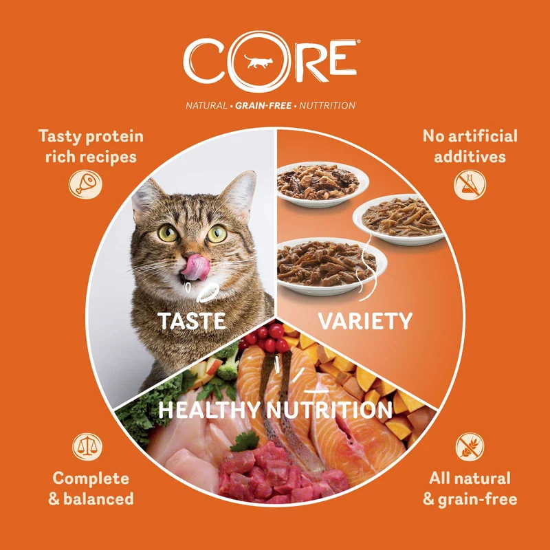 Wellness Core Signature Selects Chunky Boneless Chicken & Turkey In Sauce Adult Wet Cat Food 79G