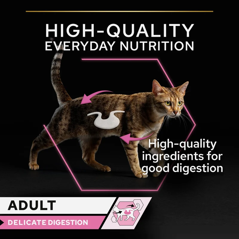 PURINA Pro Plan Adult With Delicate Digestion Wet Cat Food With Turkey & Ocean Fish In Gravy 10X85G
