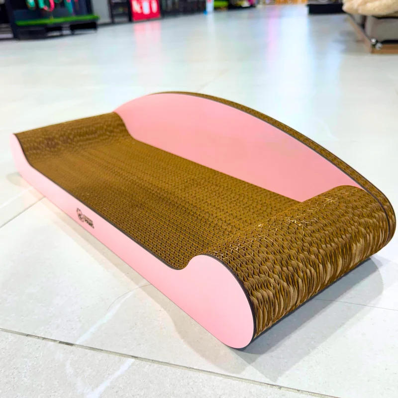 Thunder Paws Sofa Cat Scratcher 59x21.5x14cm - Pink