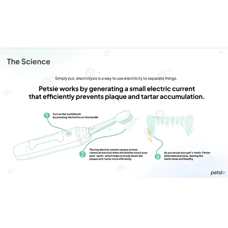 Petsie Revolutionary Electrolysis Dog Toothbrush
