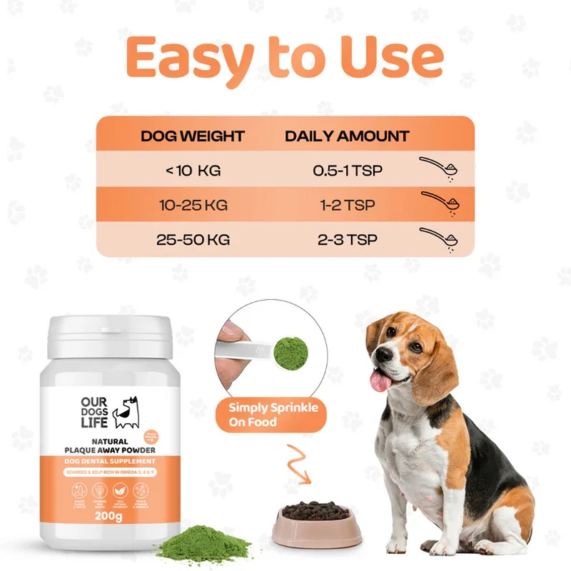 OurDogsLife Plaque Powder for Dogs 200g