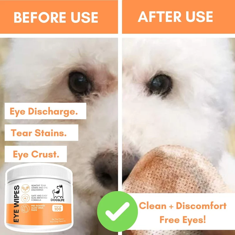 OurDogsLife Eye Wipes for Dogs 100pcs
