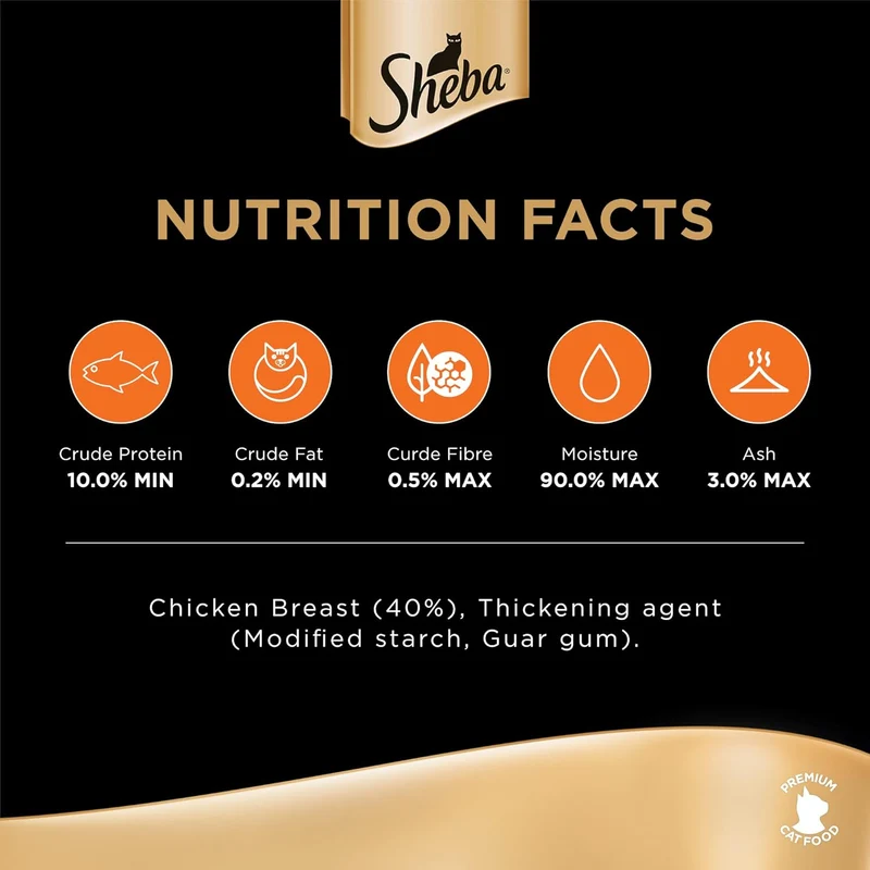 Sheba Deluxe Succulent Chicken Breast with Salmon in Gravy Wet Cat Food 85G - Pack of 24