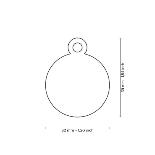 My Family Basic Round Plated Brass ID Tag - GOLD/BIG