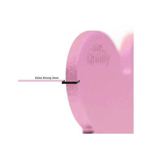 My Family Basic Aluminum Bone ID Tag - PINK/XL