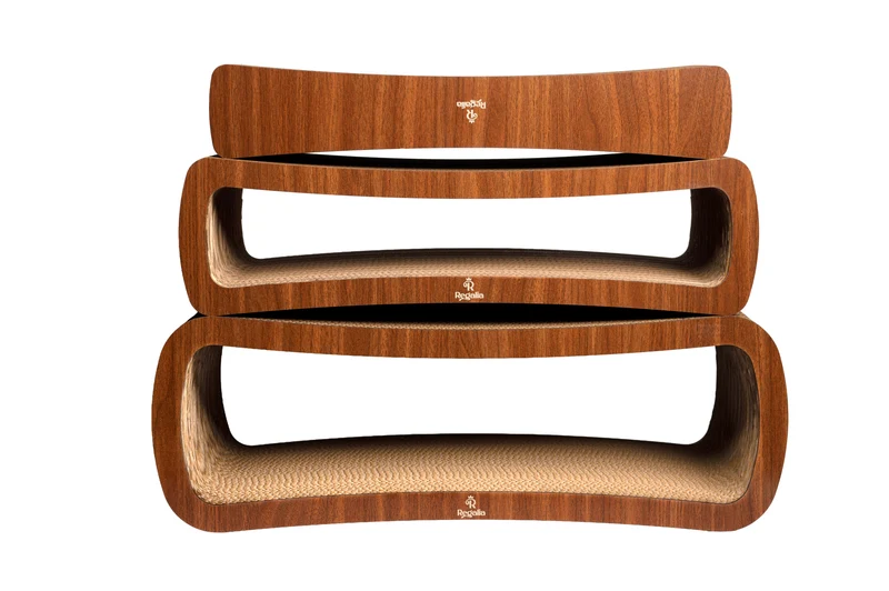 Regalia Lounge Set Cat Scratcher 68x23x30cm - Dark Wood