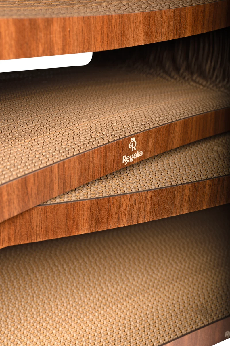 Regalia Lounge Set Cat Scratcher 68x23x30cm - Dark Wood