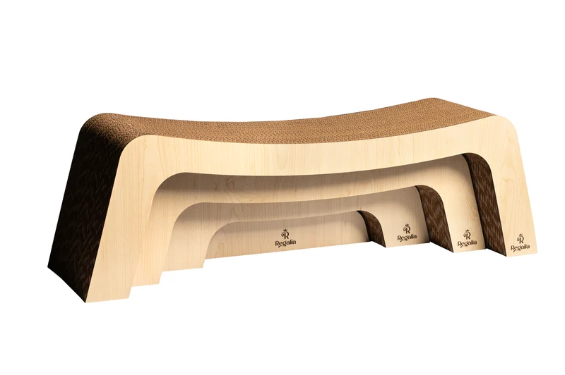 Regalia Omega Set Cat Scratcher 83x26x23cm - Light Wood