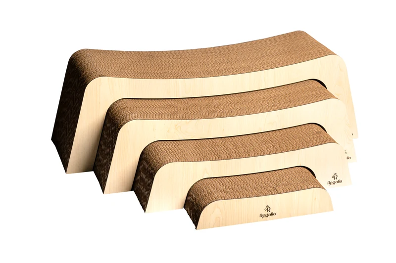 Regalia Omega Set Cat Scratcher 83x26x23cm - Light Wood