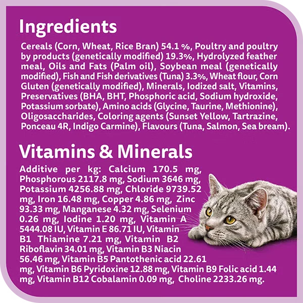 Whiskas 1+ Years Tuna & Salmon Adult Dry Cat Food