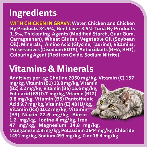 Whiskas 1+ Years Mixed Favourites Adult Wet Cat Food In Jelly 10+2 Multipack 12X80G