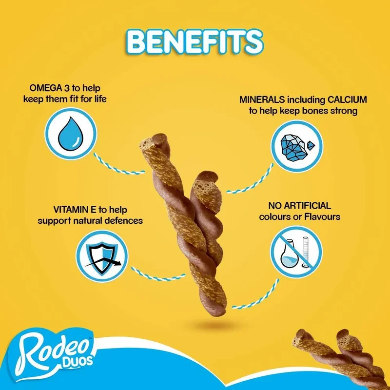 Pedigree Rodeo Duos 7 Sticks Chicken Dog Treats 123G