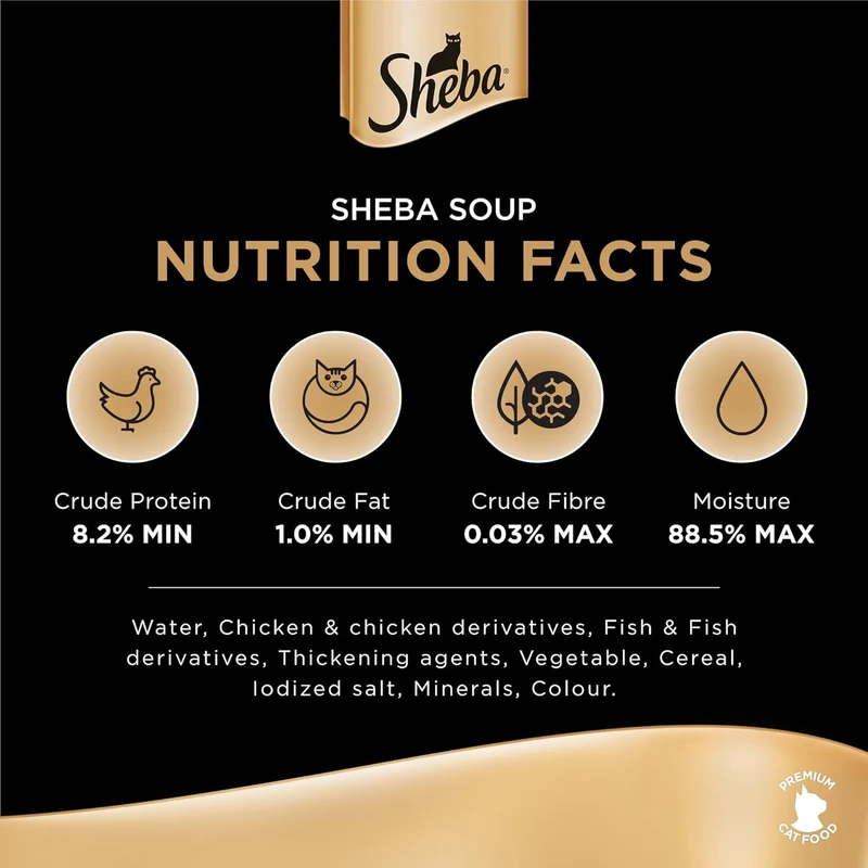 Sheba Soup with Tuna Adult Wet Cat Food In Pouch 4X40G